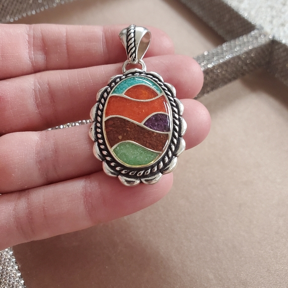 Carolyn Pollack Relios Sterling Silver Pendant Enhancer - Picture 3 of 7